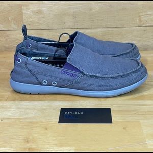 Crocs Walu Ash Grey Purple Slip-On’s